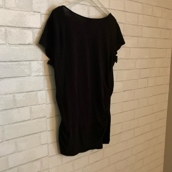 Motherhood Maternity Black Ruffled Ruched Top L - Picture 11 of 11